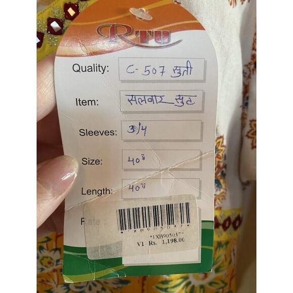 Khadi Long Yellow Boho Linen Dress NWT - Picture 8 of 8